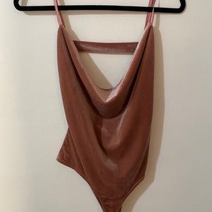 Open Back Velvet Bodysuit